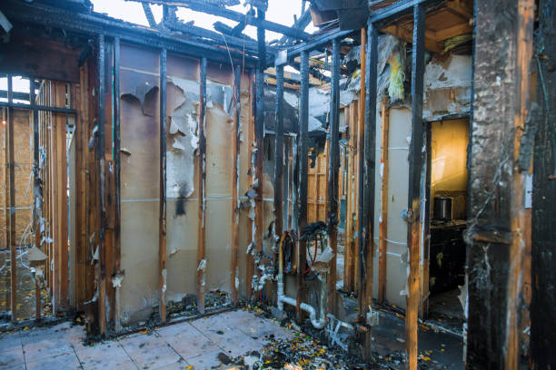 Professional Fire Damage Restoration technician working in Princeton, WI